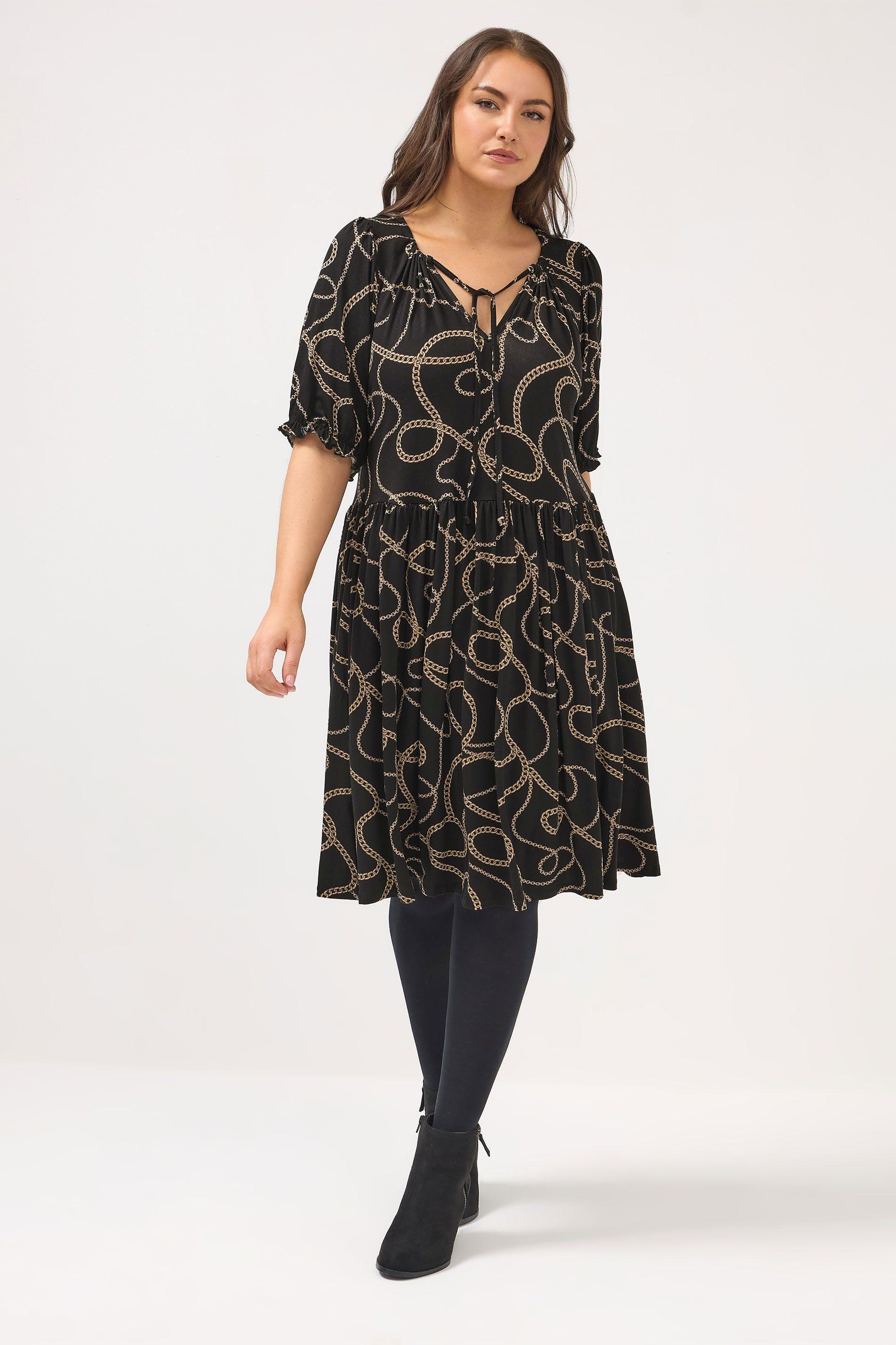 Tie Neck Dress by YOURS