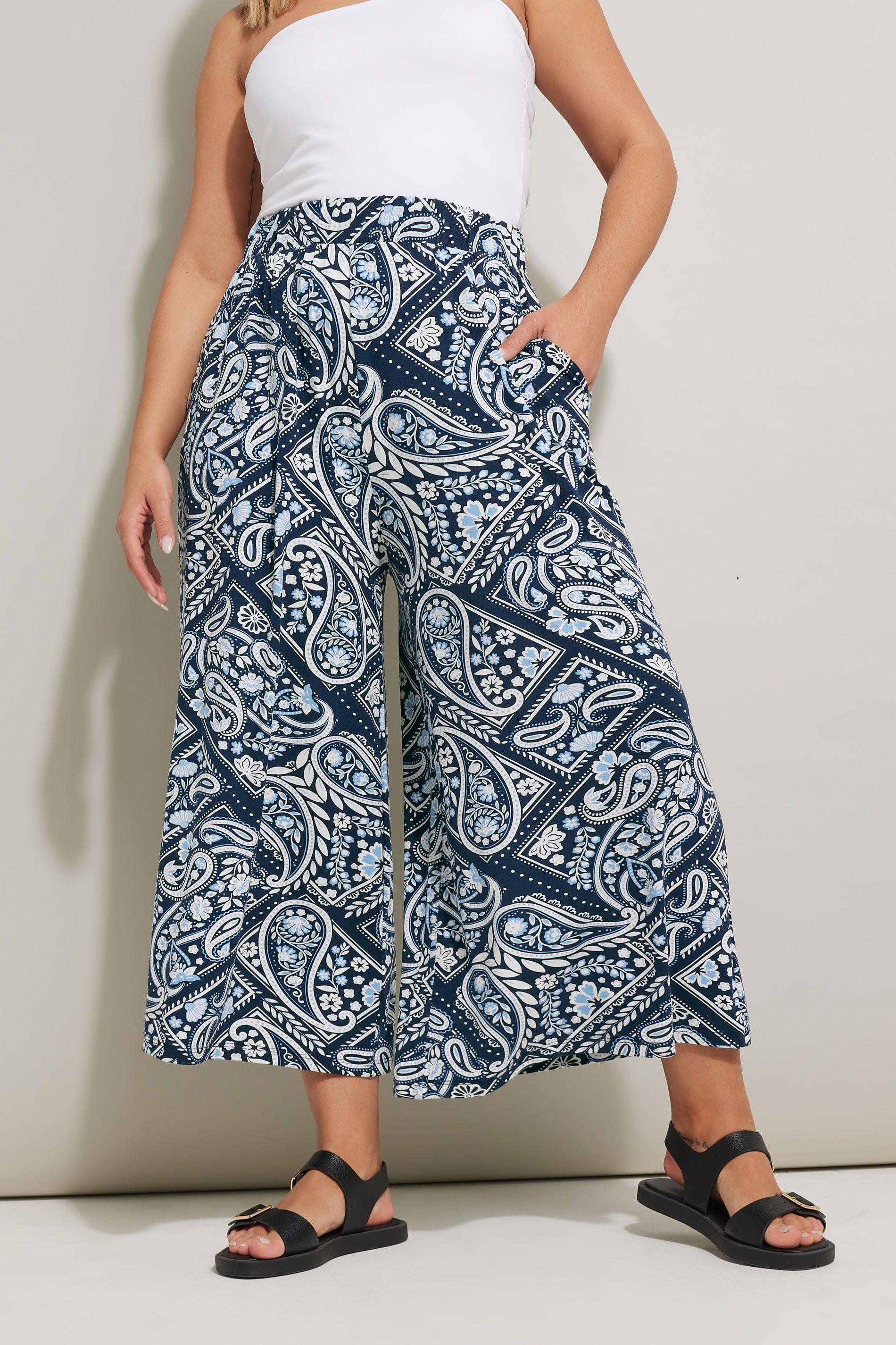 Tile Print Midaxi Culottes by YOURS