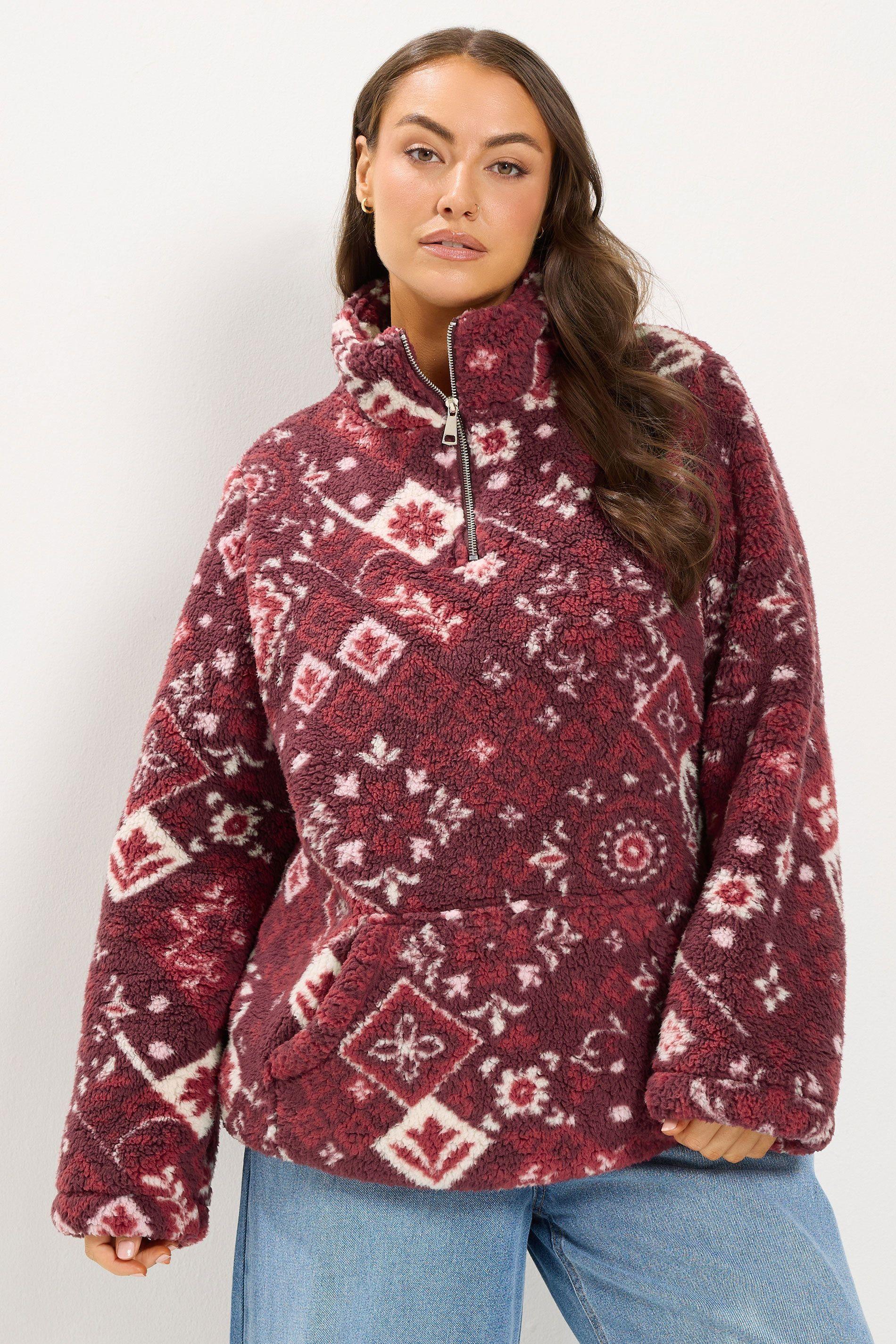Tile Quarter Zip Fleece by YOURS