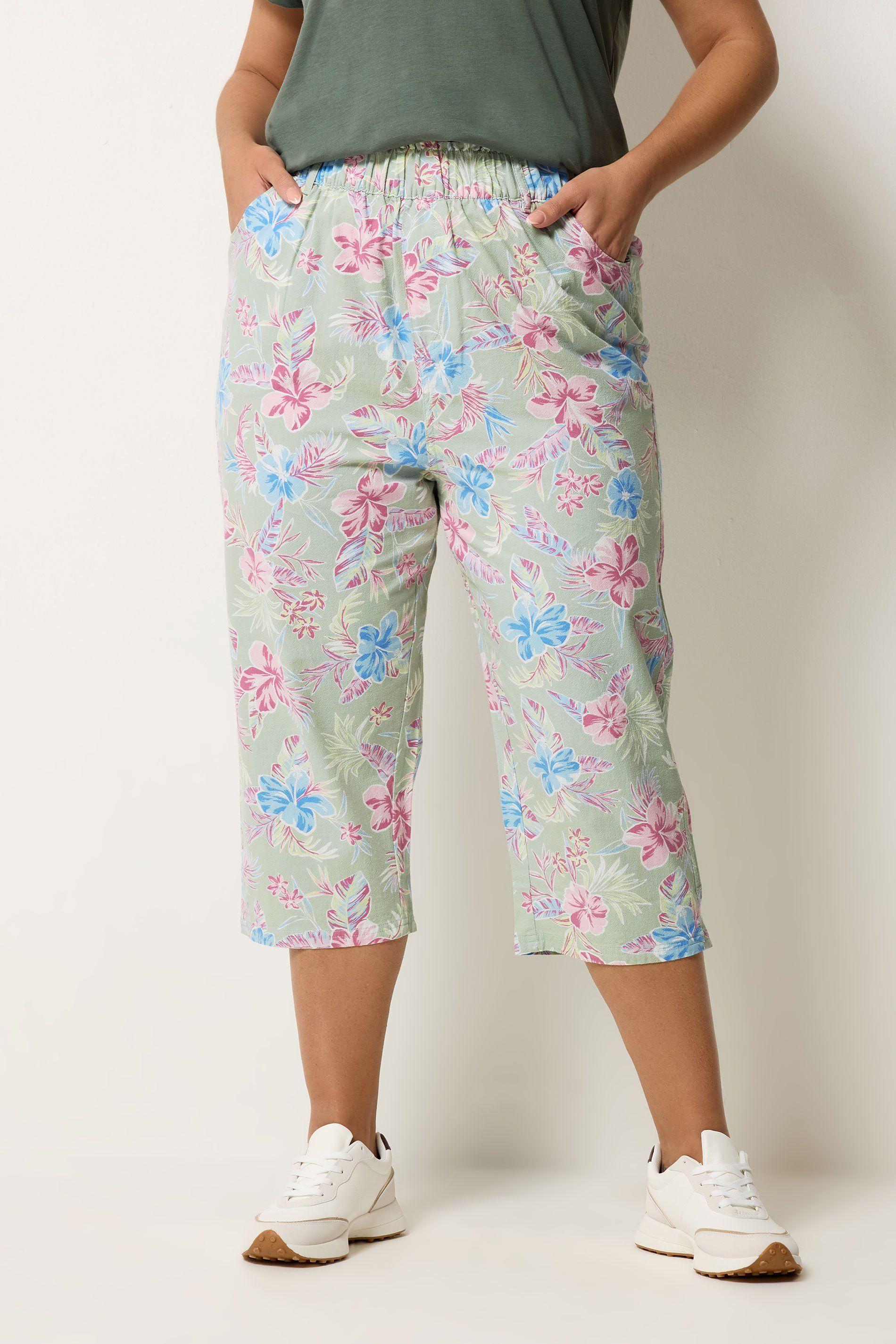 Tropical Cropped Trousers by YOURS