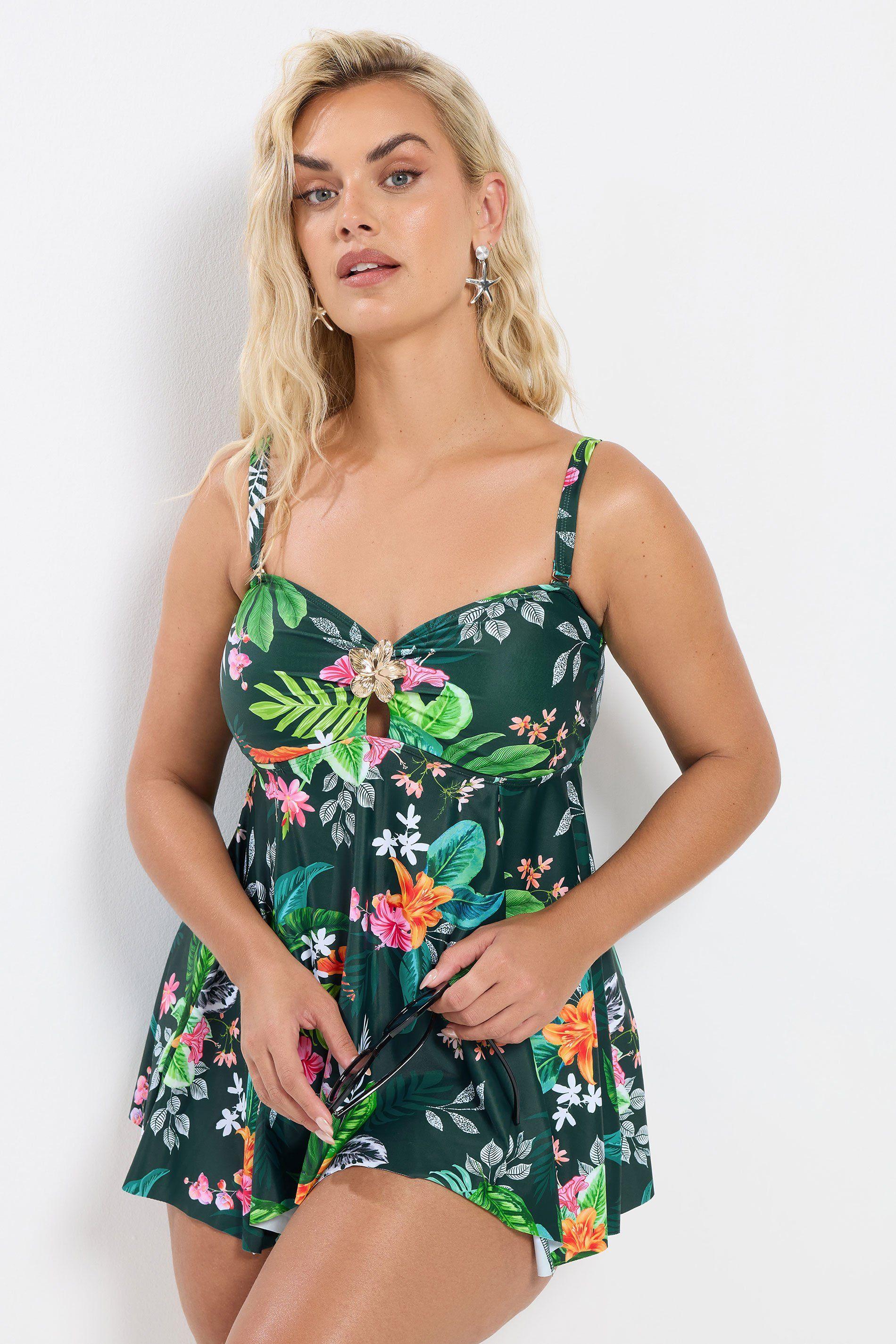 Tropical Print Tankini Top by YOURS