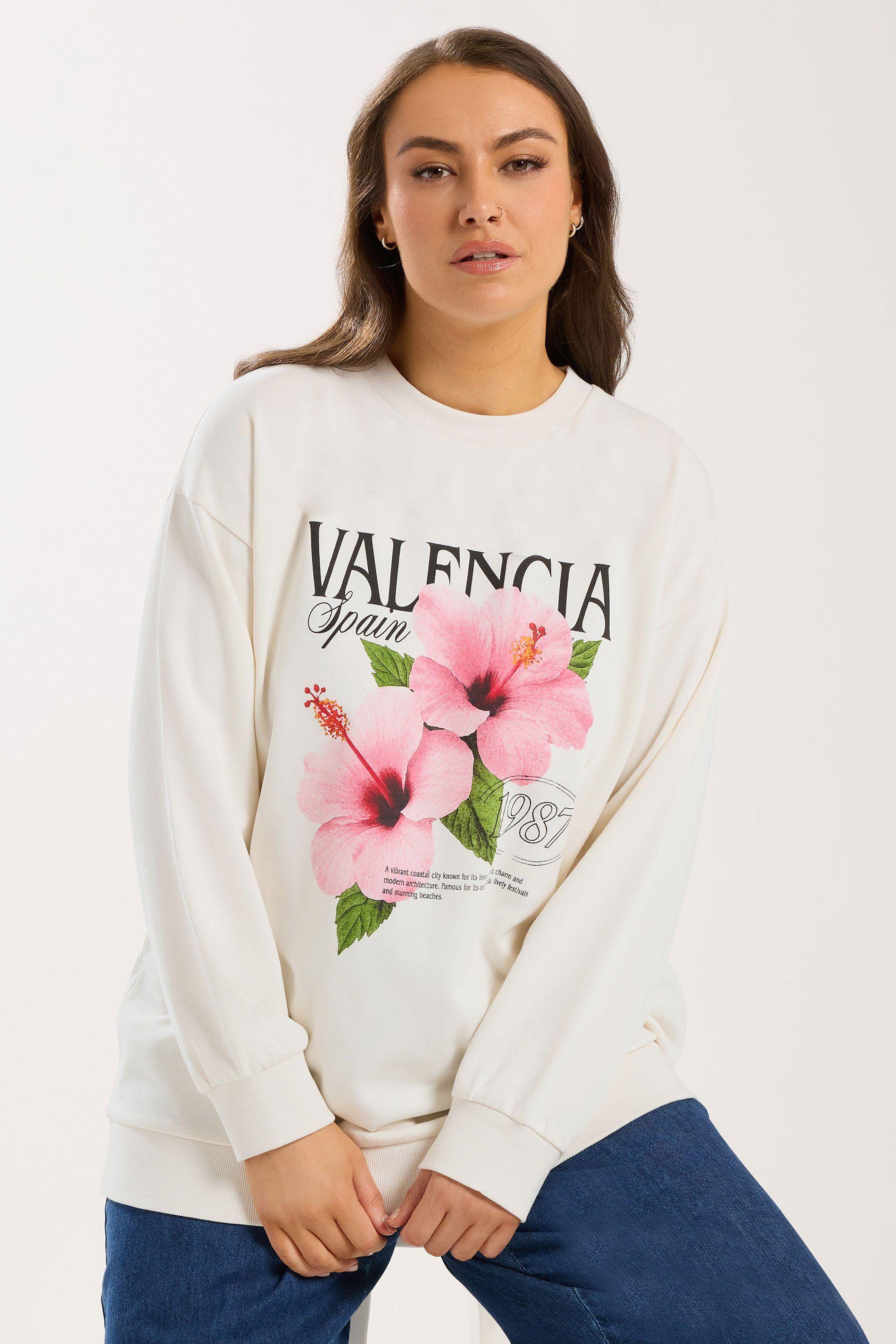 'Valencia' Floral Sweatshirt by YOURS