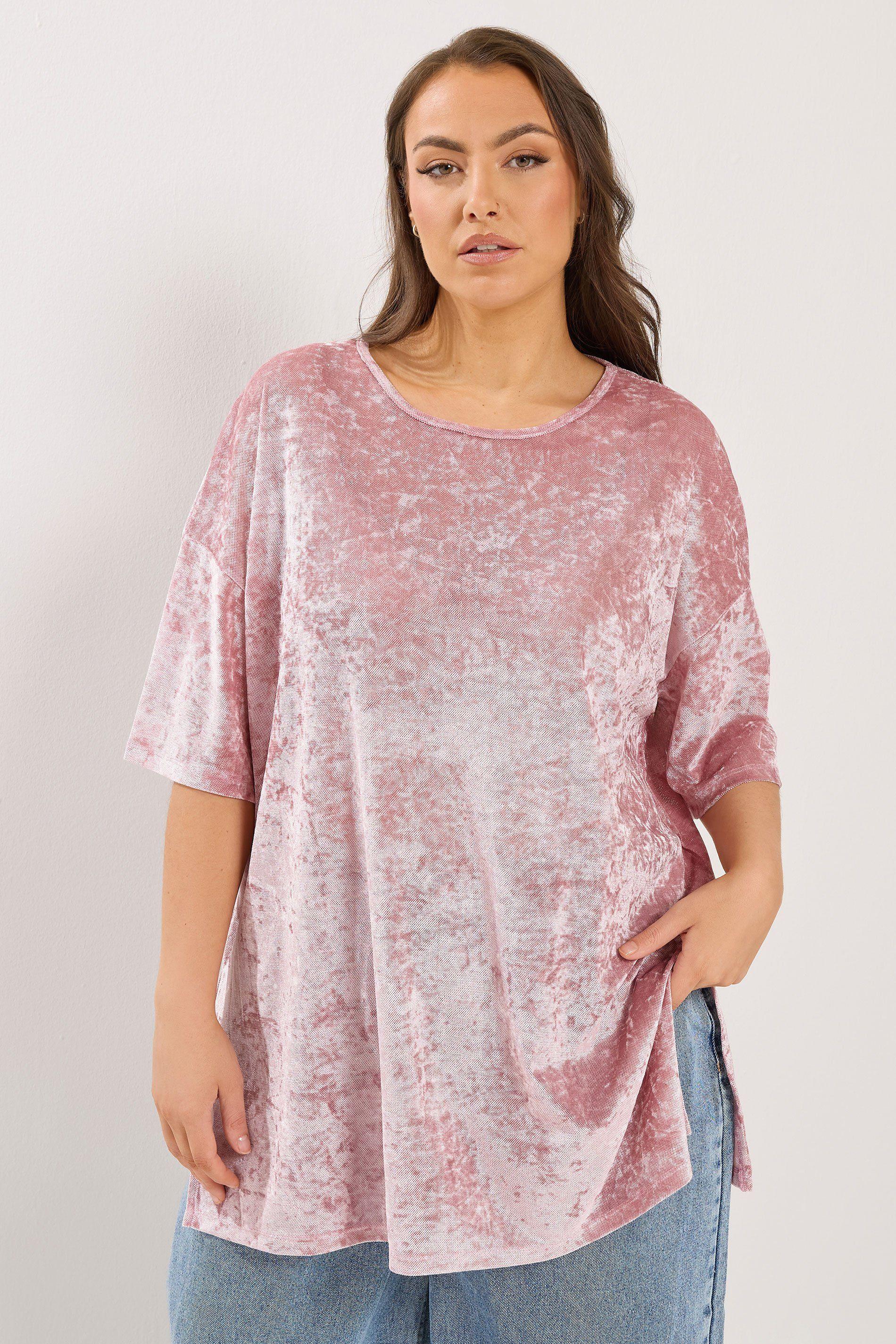 Velour Drop Shoulder Sleeve Top by YOURS
