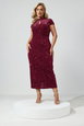 Velvet Sequin Keyhole Maxi Dress by YOURS
