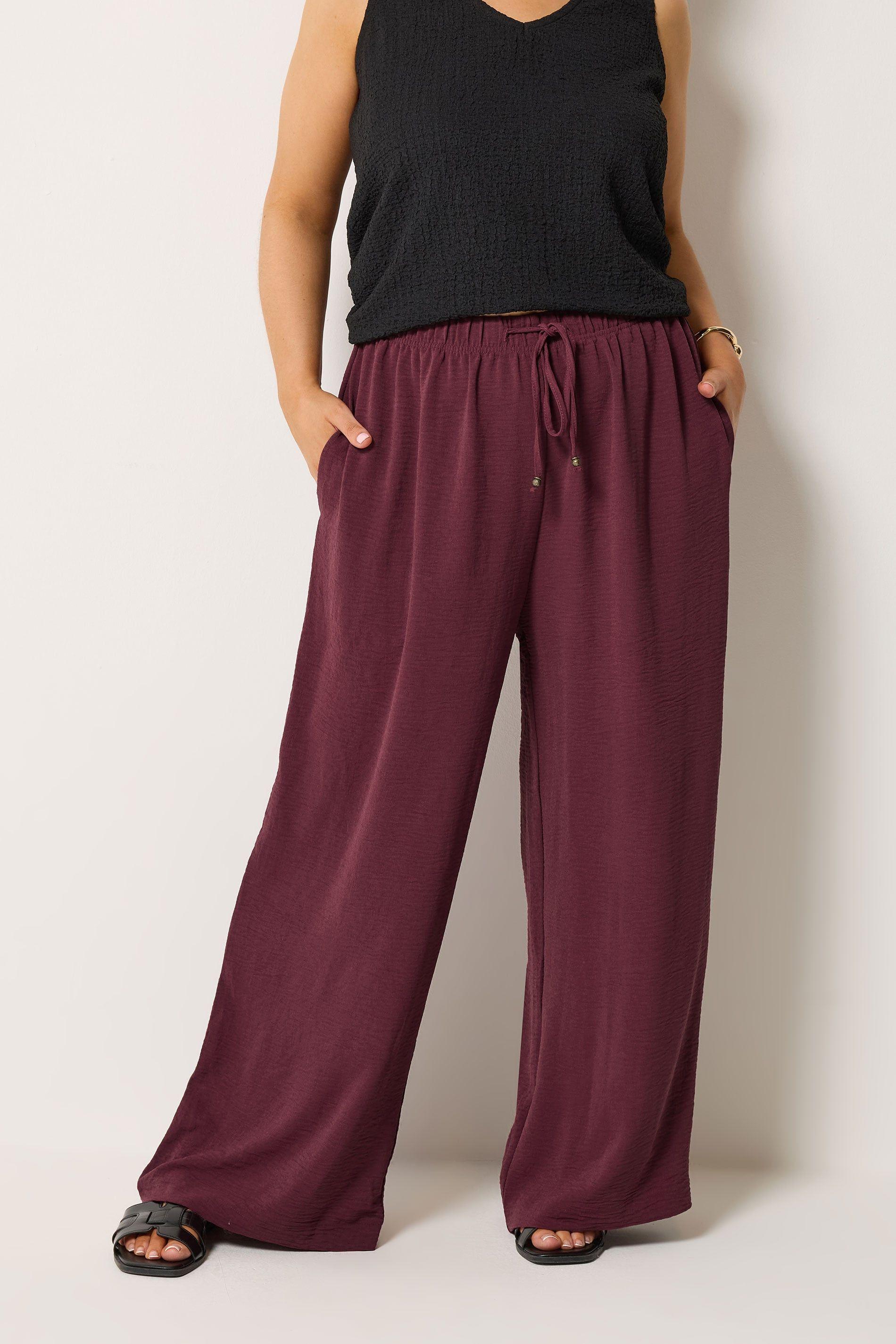 Washed Twill Wide Leg Trousers by YOURS