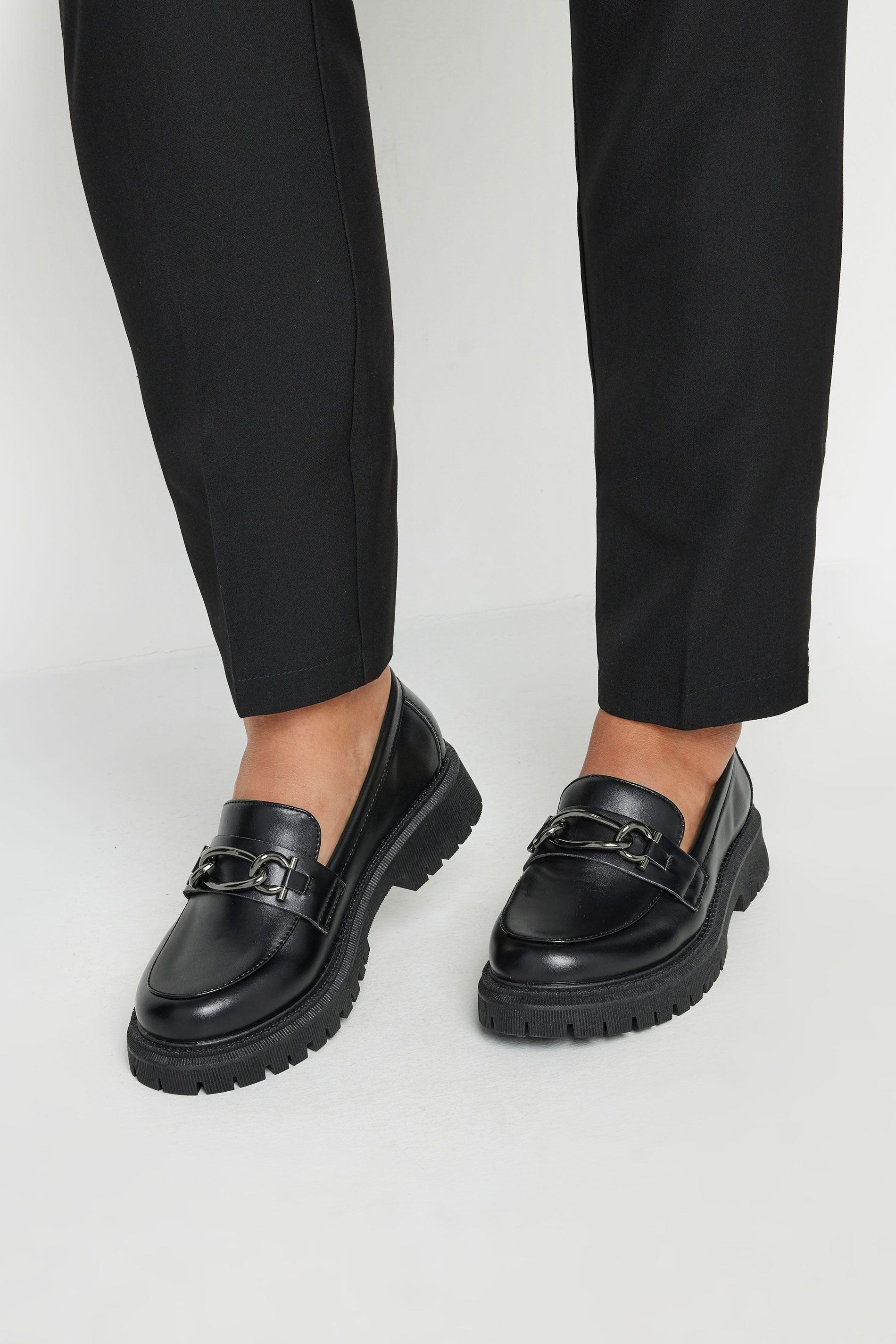Wide Fit and Extra Wide Fit Chain Detail Chunky Loafers by YOURS