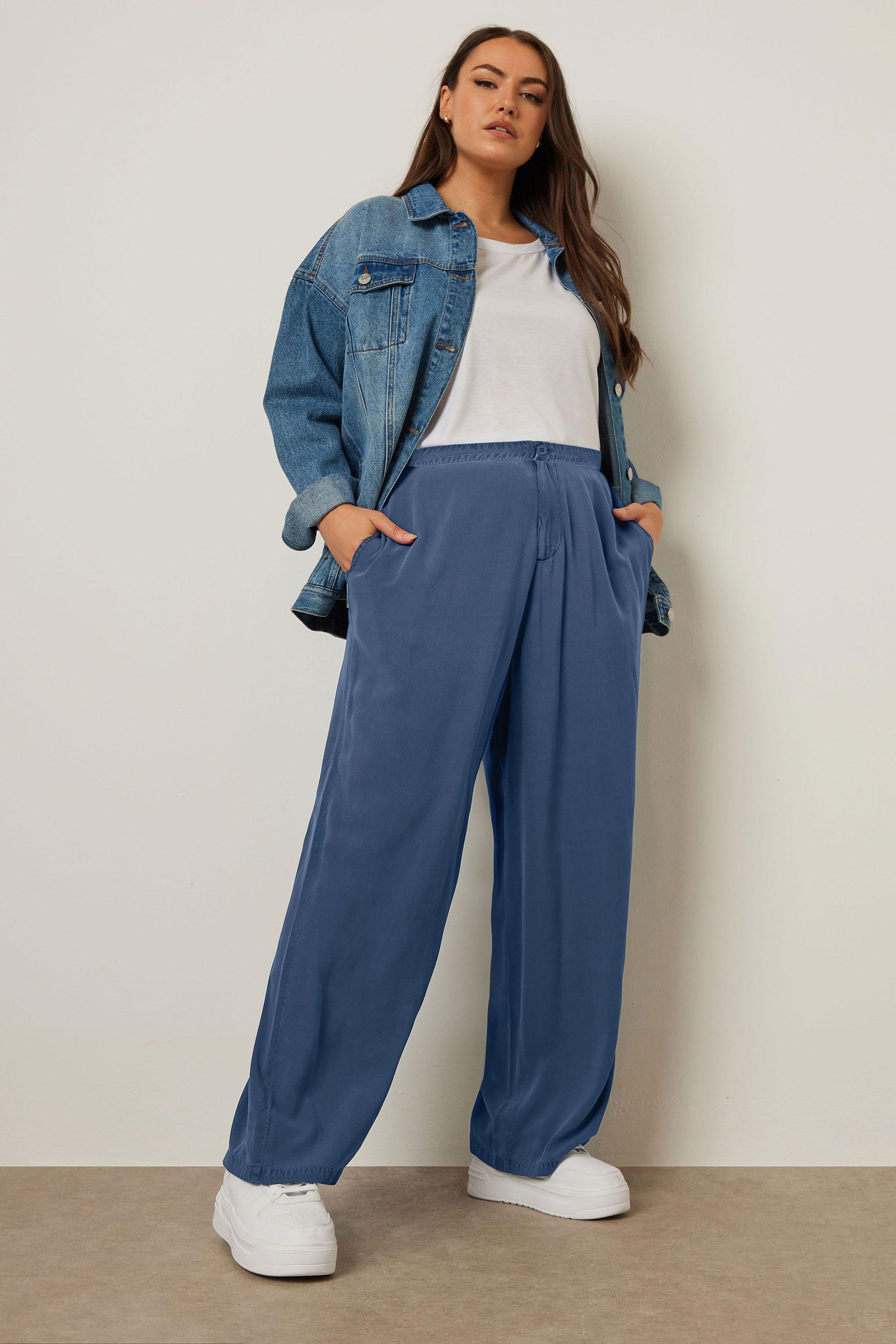 Wide Leg Chambray Trousers by YOURS