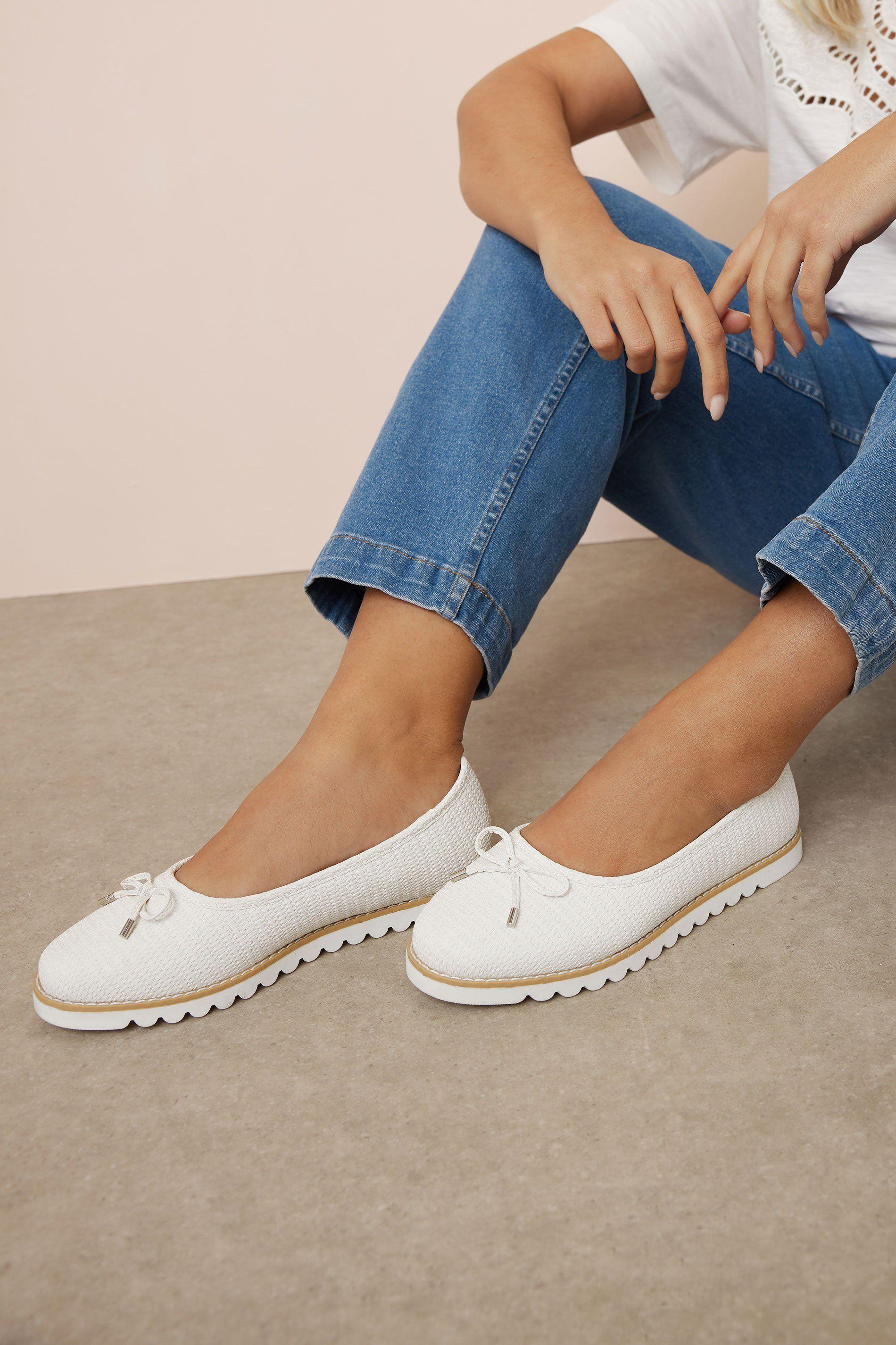 Woven Ballerina Pumps by YOURS