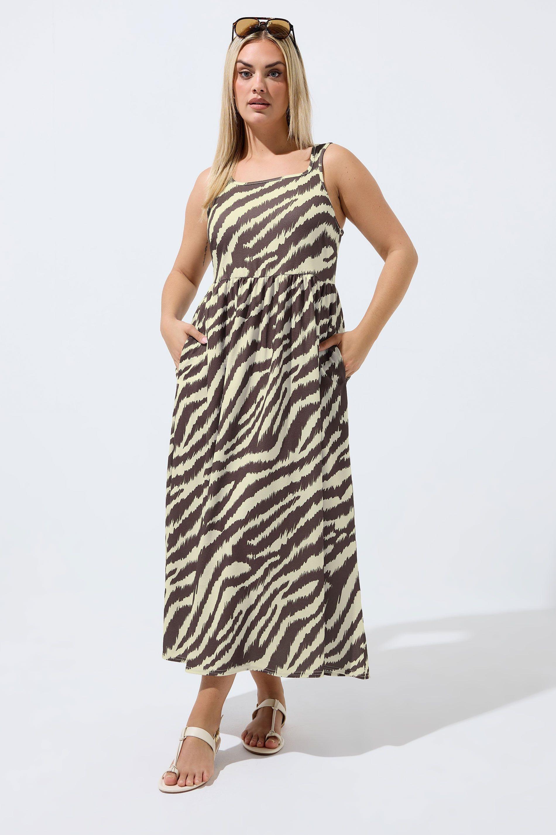 Zebra Strappy Dress by YOURS