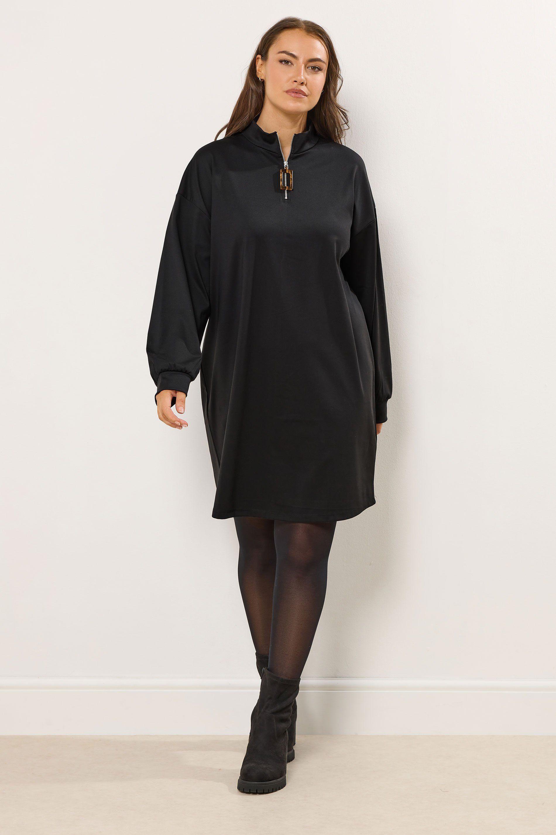 Zip Neck Mini Jumper Dress by YOURS