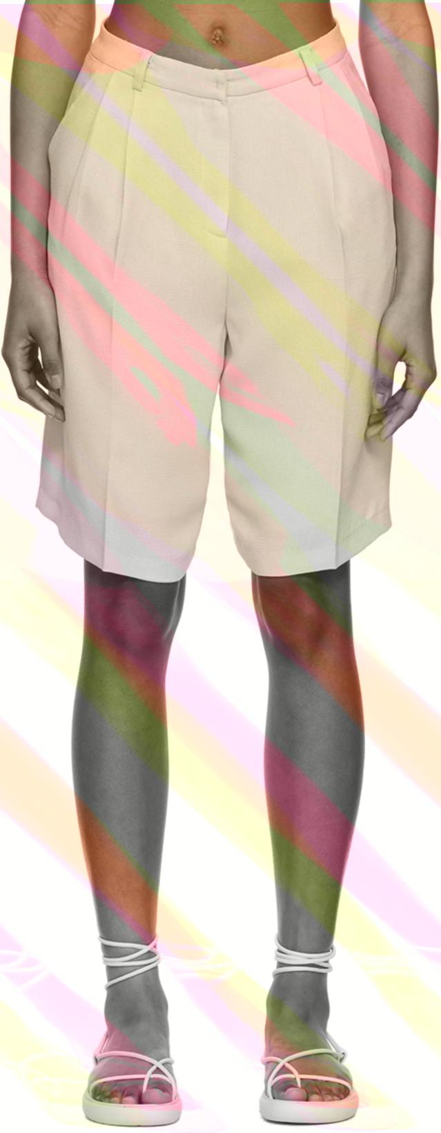 Beige Low-Waisted Shorts by YOUTH