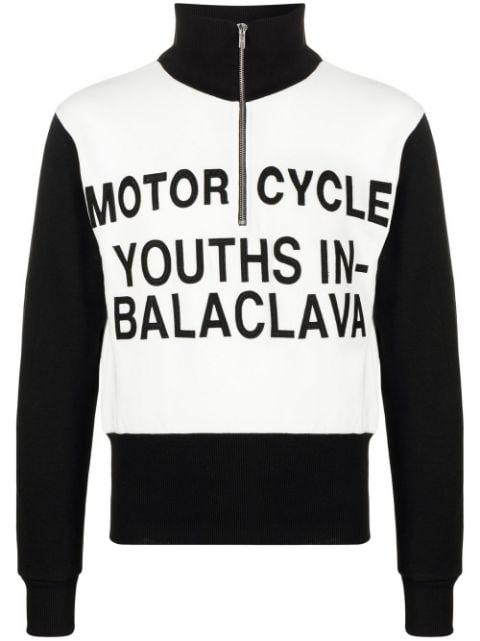 Motor Cycle knit jumper by YOUTHS IN BALACLAVA