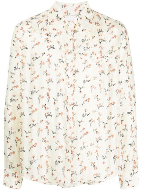floral-print long-sleeve shirt by YOUTHS IN BALACLAVA