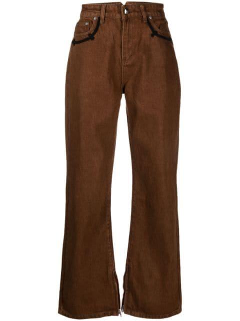 high-rise straight-leg trousers by YOUTHS IN BALACLAVA
