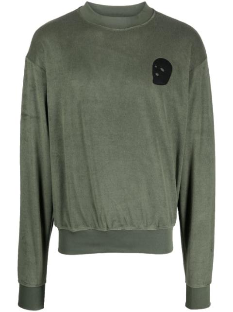 logo-embroidered long-sleeve sweatshirt by YOUTHS IN BALACLAVA