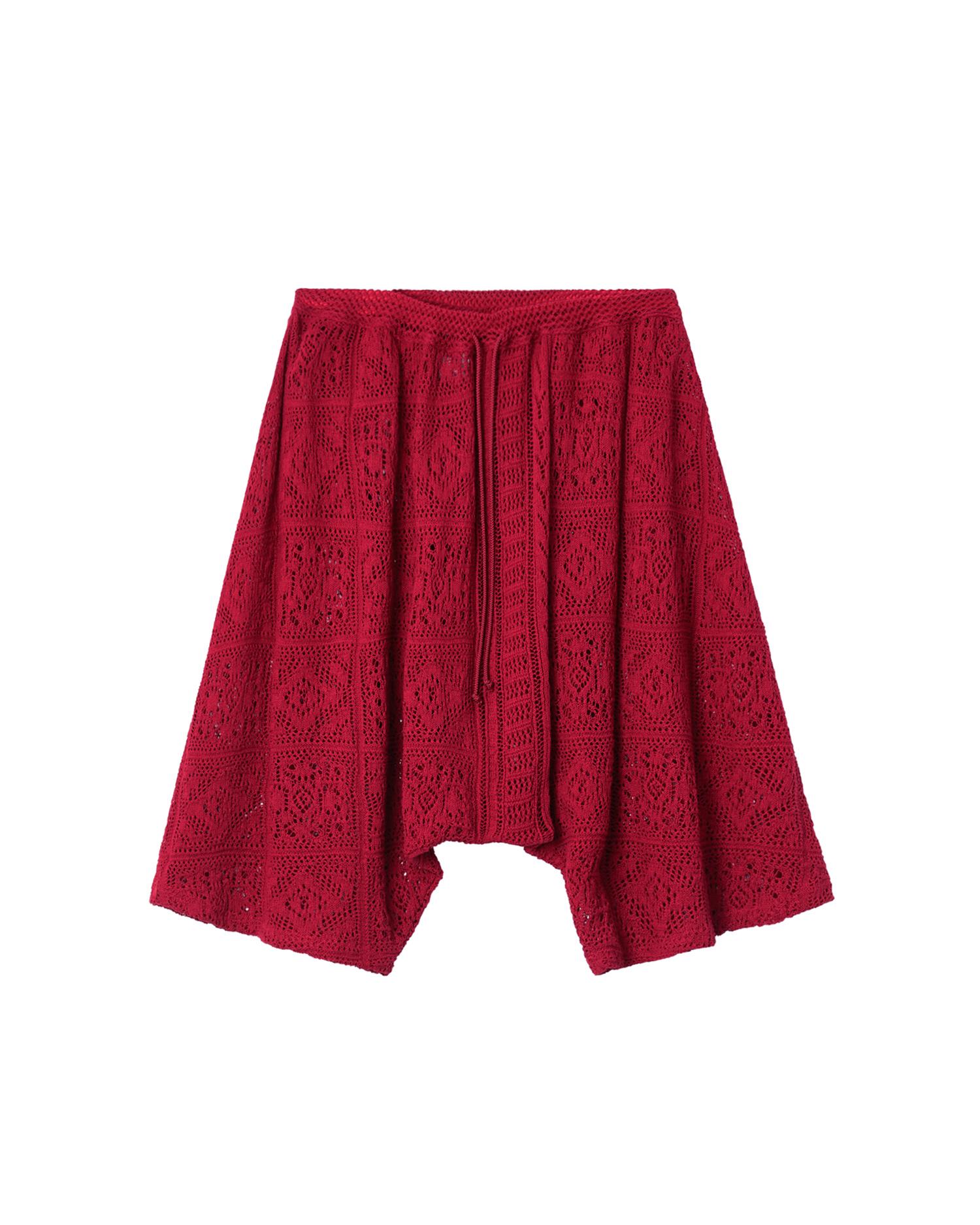 Crochet drawstring shorts by Y'S