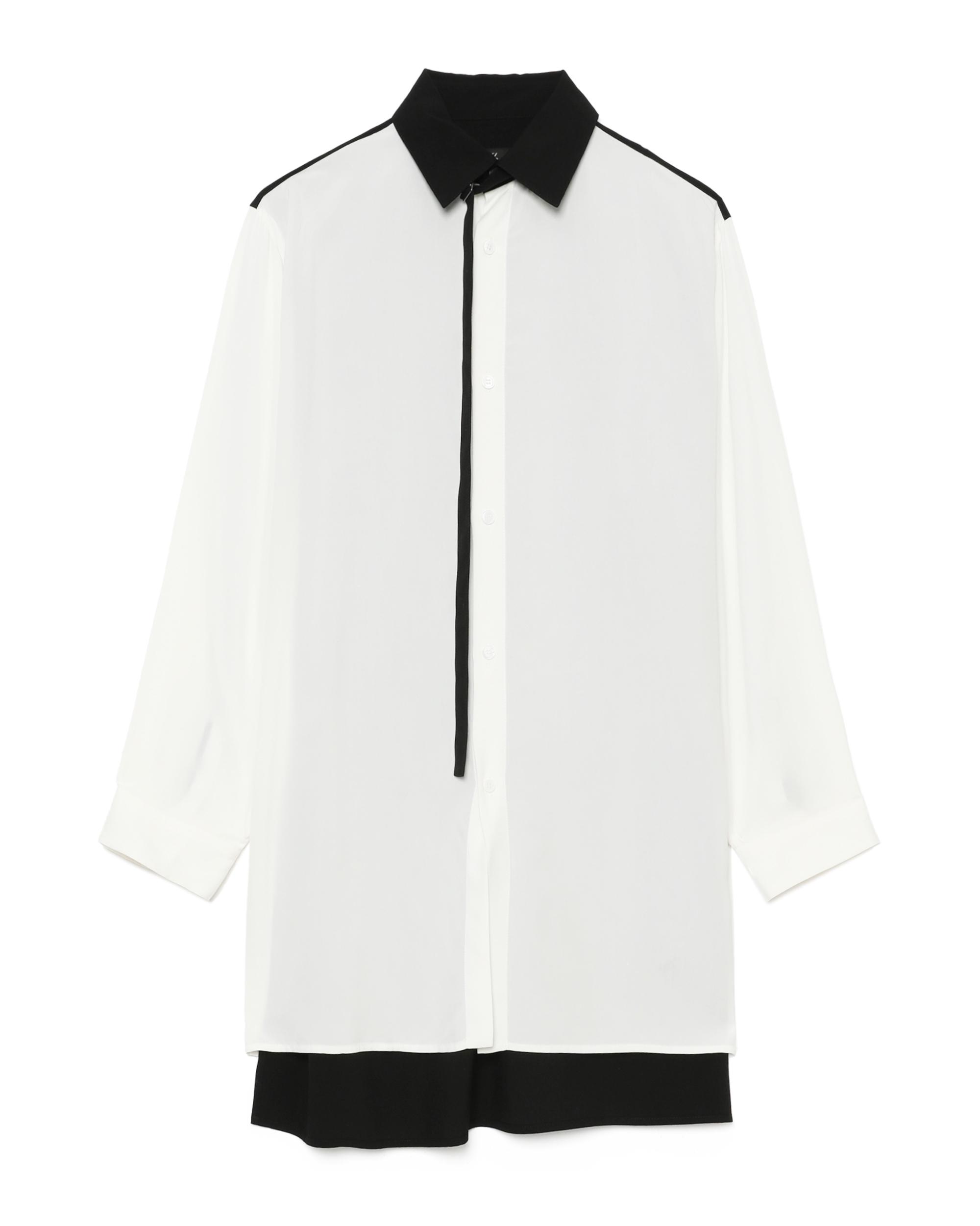 Layered rayon shirt by Y'S
