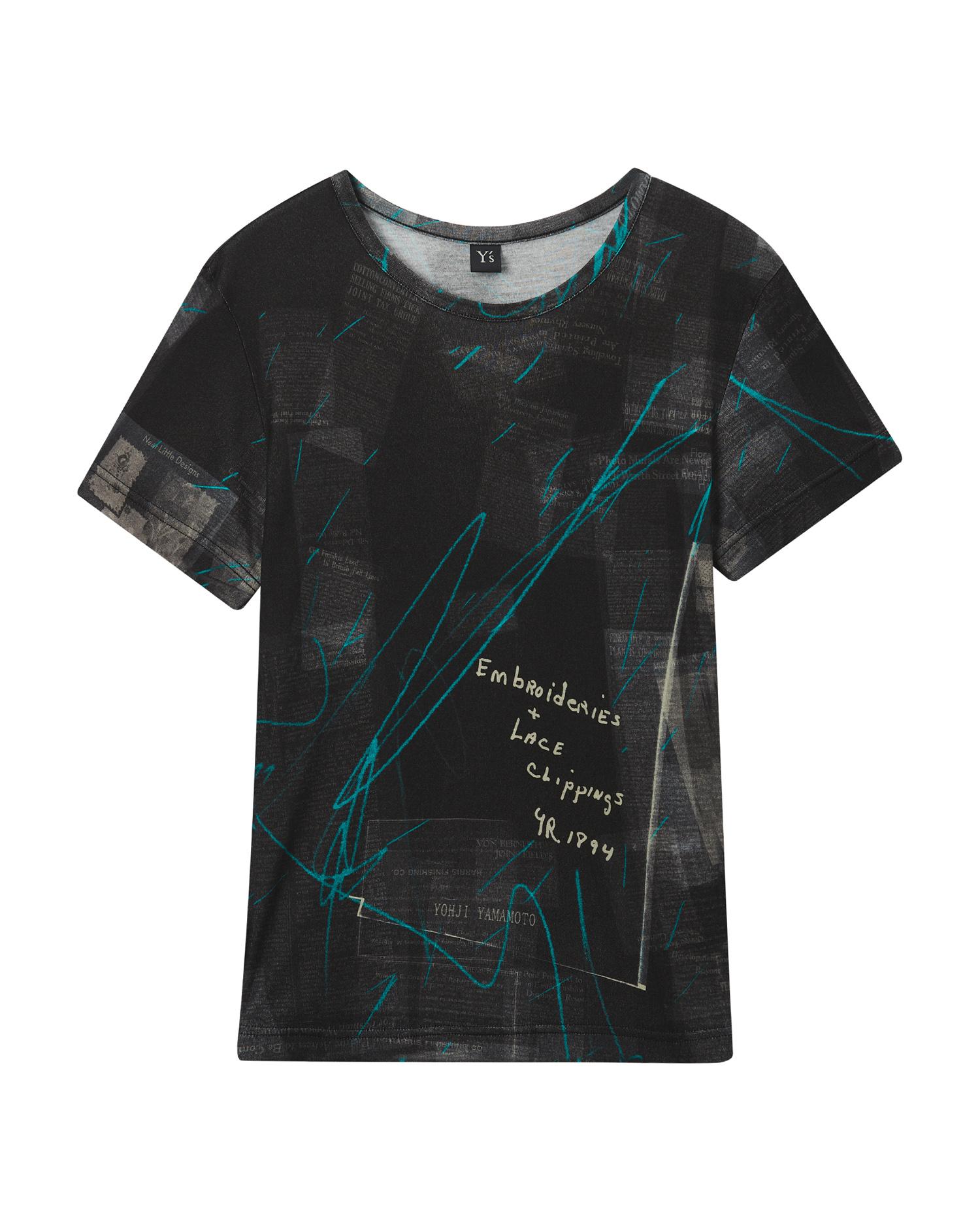 Printed short sleeve tee by Y'S