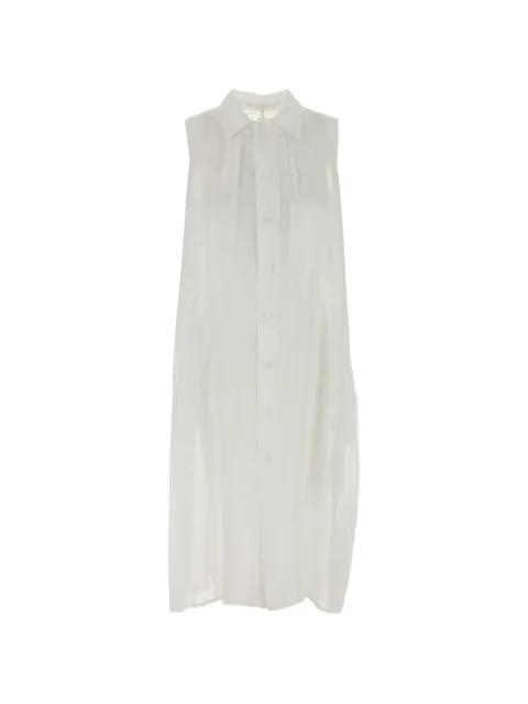 Ramie sleeveless linen shirt dress by Y'S