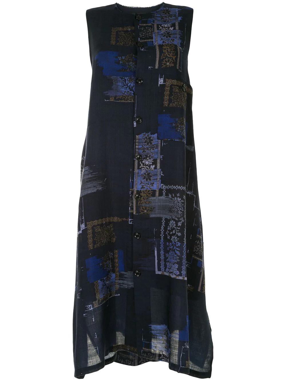 abstract print knitted dress by Y'S