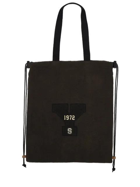 appliqué drawstring tote bag by Y'S