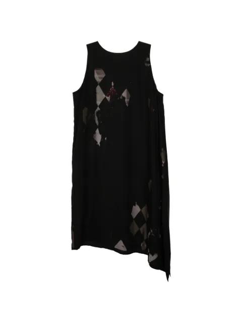 argyle-print asymmetric dress by Y'S