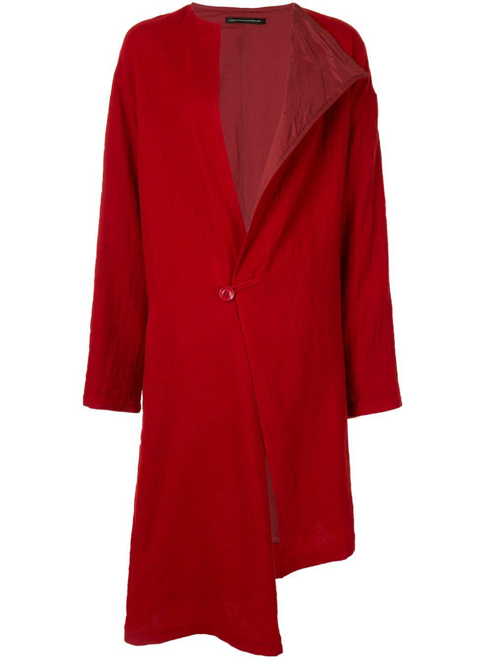 asymmetric coat by Y'S