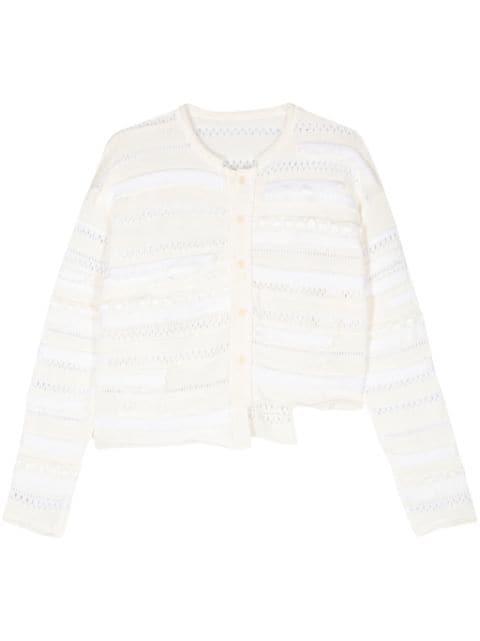 asymmetric hem knitted cardigan by Y'S
