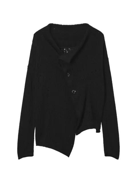 buttoned asymmetrical cardigan by Y'S