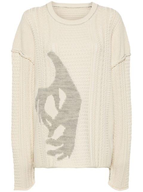 chunky-knit wool jumper by Y'S