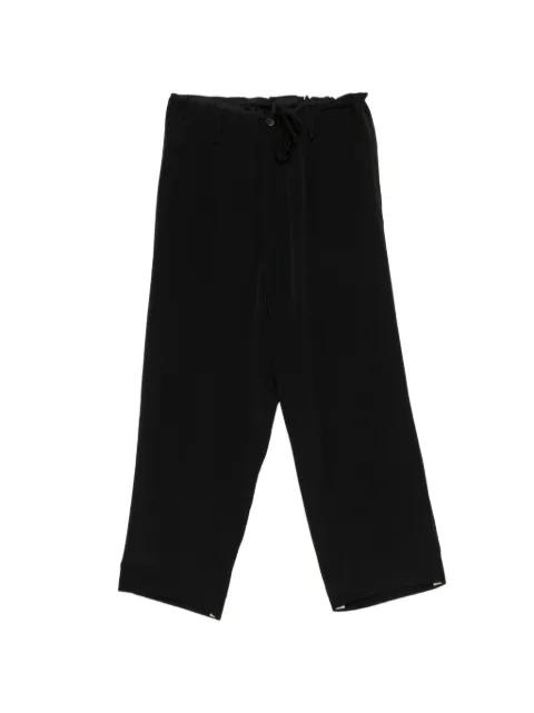 drawstring straight-leg trousers by Y'S
