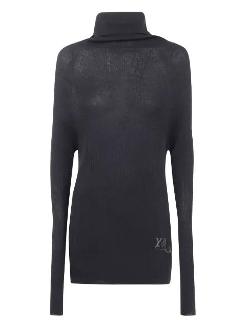 embroidered-logo turtleneck sweater by Y'S