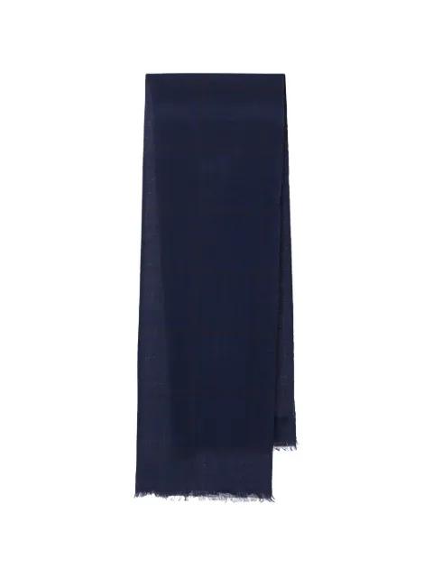 frayed check scarf by Y'S