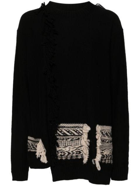 fringed asymmetric jumper by Y'S