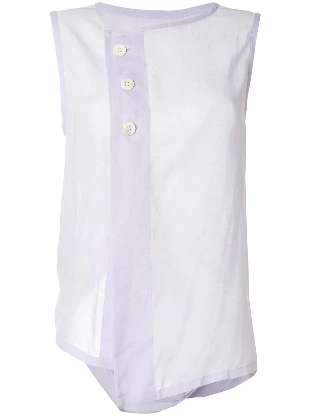 front buttoned vest top by Y'S