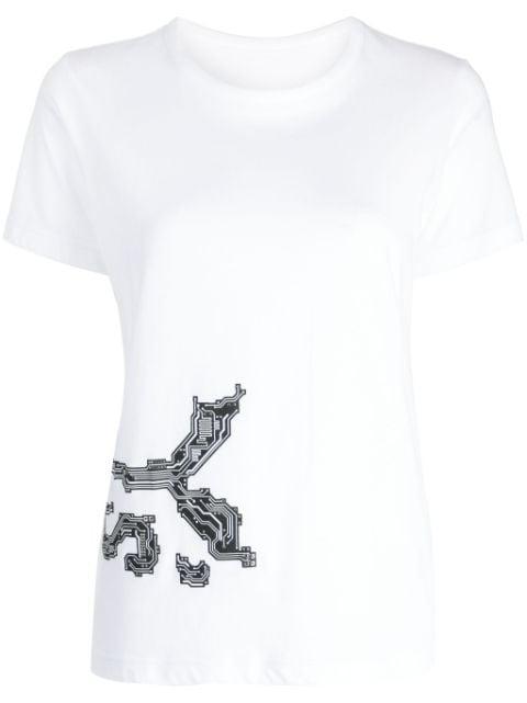 graphic-print cotton T-shirt by Y'S