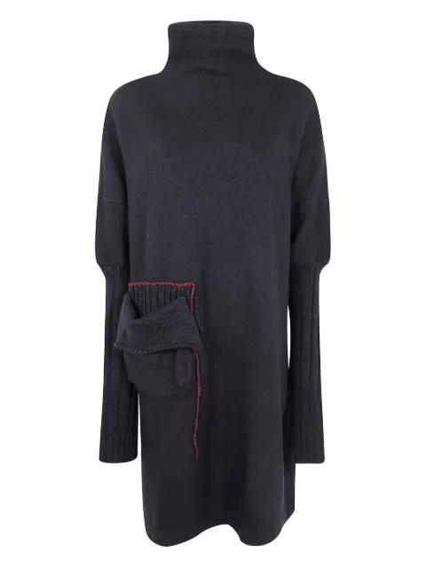 high-neck pocket dress by Y'S