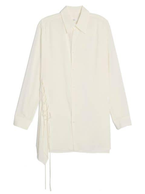 lace-up detailing shirt by Y'S