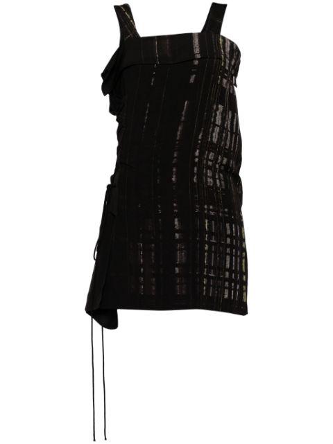 lace-up mini dress by Y'S