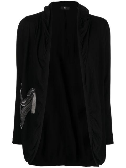 logo-patchwork cardigan by Y'S