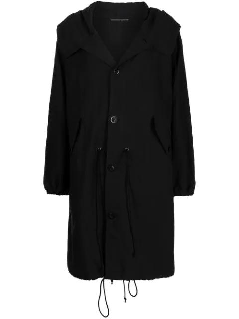 oversized hoodied coat by Y'S