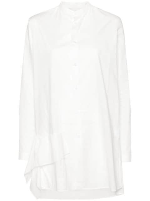 panel-appliqué cotton shirt by Y'S