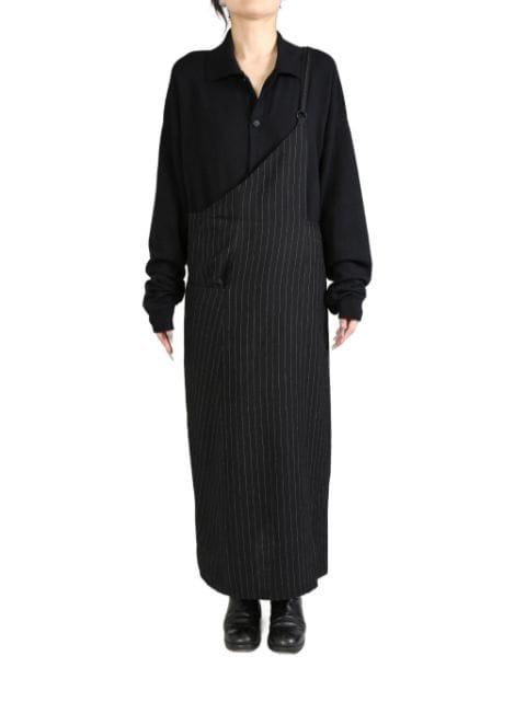 pinstripe asymmetric dress by Y'S