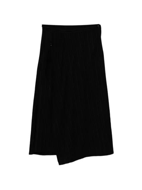 pinstripe asymmetric skirt by Y'S