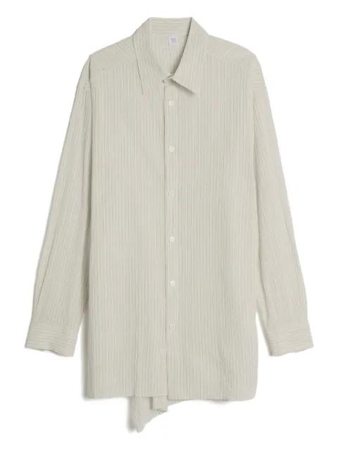 pinstripe asymmetrical shirt by Y'S