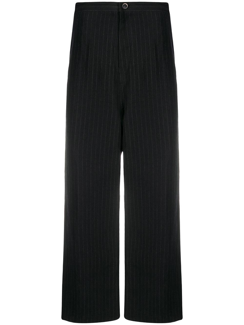 pinstripe wide-leg trousers by Y'S