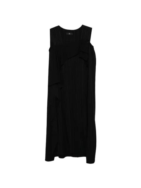 pinstriped ruffled dress by Y'S