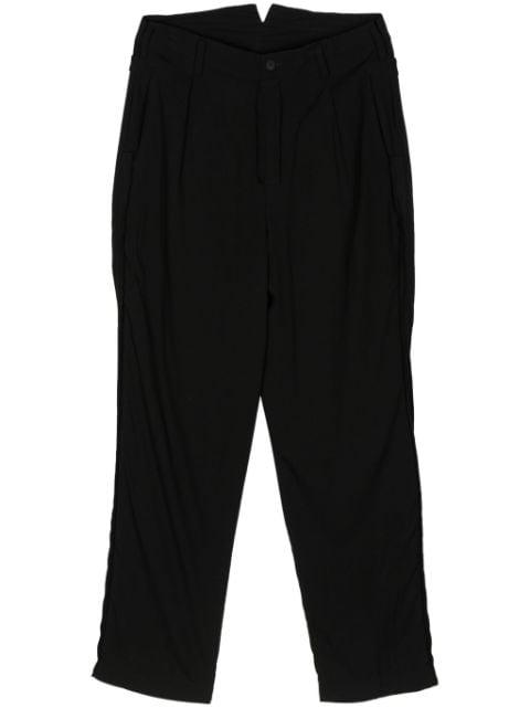 pleat-detail straight-leg trousers by Y'S
