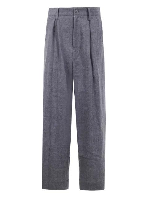 pleated-front wool trousers by Y'S