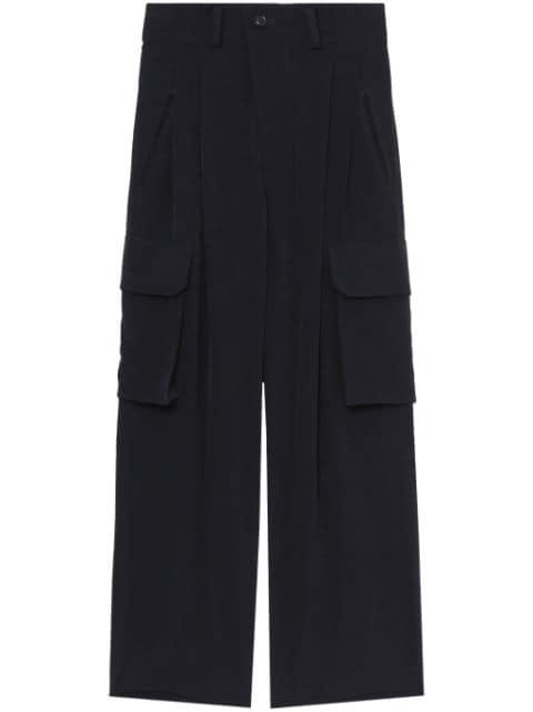 pleated high-waisted cargo trousers by Y'S
